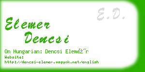 elemer dencsi business card